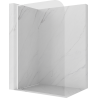 Mexen Kioto-P L Tuš stena Walk-in 110 x 200 cm, prozorna 8 mm, bela - 800-110-103-20-00-P
