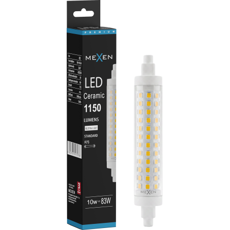 Mexen Vega Lampadina LED dimmerabile R7S, 10W, Neutro - 4000K, 1150 lm - L125-R7S-1040-02
