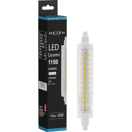 Mexen Vega żarówka LED ściemnialna R7S, 10W, Neutralna - 4000K, 1150 lm - L125-R7S-1040-02