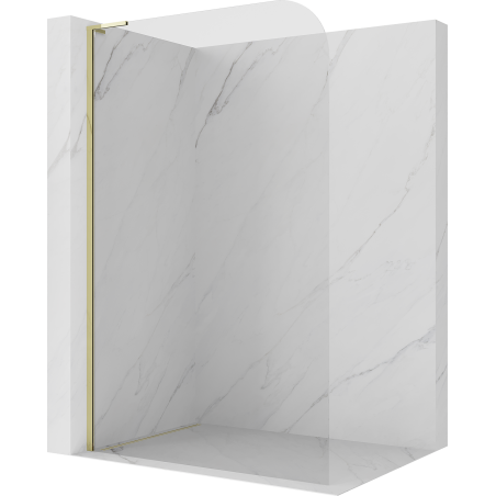 Mexen Kioto-P L tuš stena Walk-in 80 x 200 cm, prozorna 8 mm, zlata - 800-080-103-50-00-P