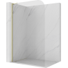 Mexen Kioto-P L ścianka prysznicowa Walk-in 80 x 200 cm, transparent 8 mm, złota - 800-080-103-50-00-P