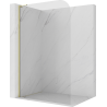 Mexen Kioto-P L tuš stena Walk-in 90 x 200 cm, prozorna 8 mm, zlata - 800-090-103-50-00-P