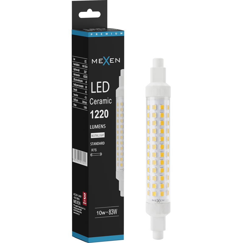 Mexen Vega żarówka LED R7S, 10W, Neutralna - 4000K, 1220 lm - L126-R7S-1040-02