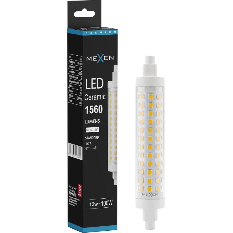 Mexen Vega żarówka LED R7S, 12W, Neutralna - 4000K, 1560 lm - L126-R7S-1240-02