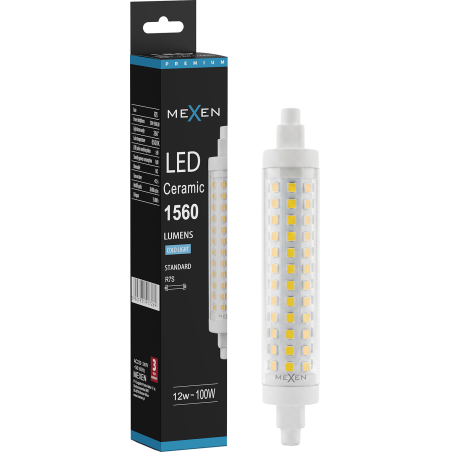 Mexen Vega żarówka LED R7S, 12W, Zimna - 6500K, 1560 lm - L126-R7S-1265-02