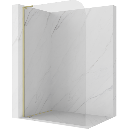 Mexen Kioto-P L tuš stena Walk-in 100 x 200 cm, prozorna 8 mm, zlato brušena - 800-100-103-55-00-P