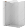 Mexen Kioto-P L ścianka prysznicowa Walk-in 70 x 200 cm, transparent 8 mm, różowe złoto - 800-070-103-60-00-P