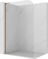 Mexen Kioto-P L ścianka prysznicowa Walk-in 70 x 200 cm, transparent 8 mm, różowe złoto - 800-070-103-60-00-P