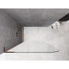 Mexen Kioto-P L ścianka prysznicowa Walk-in 90 x 200 cm, transparent 8 mm, różowe złoto - 800-090-103-60-00-P