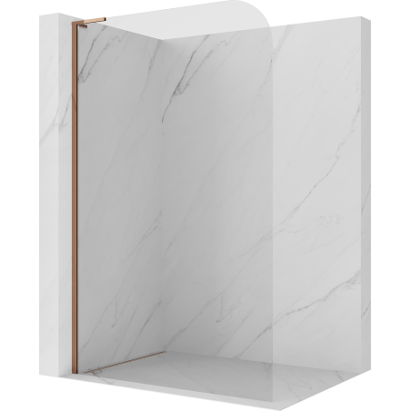 Mexen Kioto-P L pravokotna tuš stena Walk-in 100 x 200 cm, prozorna 8 mm, rožnato zlato - 800-100-103-60-00-P
