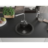 Mexen Diego granitische spoelbak 1-kamer met keukenkraan Duero, zwart/goud metallic - 6512-75-671600-00