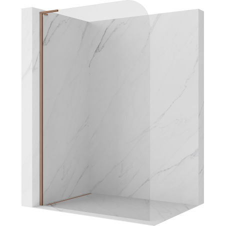 Mexen Kioto-P L douchewand Walk-in 90 x 200 cm, transparant 8 mm, geborsteld koper - 800-090-103-65-00-P