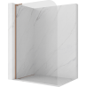 Mexen Kioto-P L douchewand Walk-in 90 x 200 cm, transparant 8 mm, geborsteld koper - 800-090-103-65-00-P