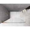 Mexen Kioto-P L tuš stena Walk-in 120 x 200 cm, prozorna 8 mm, brušena medenina - 800-120-103-65-00-P