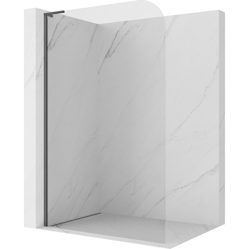Mexen Kioto-P L ścianka prysznicowa Walk-in 70 x 200 cm, transparent 8 mm, gun gray szczotkowany - 800-070-103-66-00-P