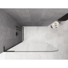 Mexen Kioto-P L ścianka prysznicowa Walk-in 80 x 200 cm, transparent 8 mm, czarna - 800-080-103-70-00-P