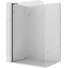 Mexen Kioto-P L tuš stena Walk-in 80 x 200 cm, prozorna 8 mm, črna - 800-080-103-70-00-P