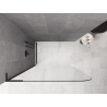 Mexen Kioto-P L Tuš pregrada Walk-in 100 x 200 cm, prozorna 8 mm, črna - 800-100-103-70-00-P