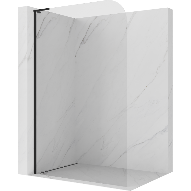 Mexen Kioto-P L Tuš pregrada Walk-in 100 x 200 cm, prozorna 8 mm, črna - 800-100-103-70-00-P