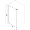 Mexen Kioto-P L ścianka prysznicowa Walk-in 120 x 200 cm, transparent 8 mm, gun metal - 800-120-103-95-00-P