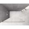 Mexen Kioto-P L prha za prho Walk-in 100 x 200 cm, prosojna 8 mm, brušen nikel - 800-100-103-97-00-P