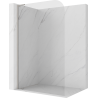 Mexen Kioto-P L prha za prho Walk-in 100 x 200 cm, prosojna 8 mm, brušen nikel - 800-100-103-97-00-P