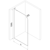 Mexen Kioto-P L ścianka prysznicowa Walk-in 110 x 200 cm, transparent 8 mm, nikiel szczotkowany - 800-110-103-97-00-P