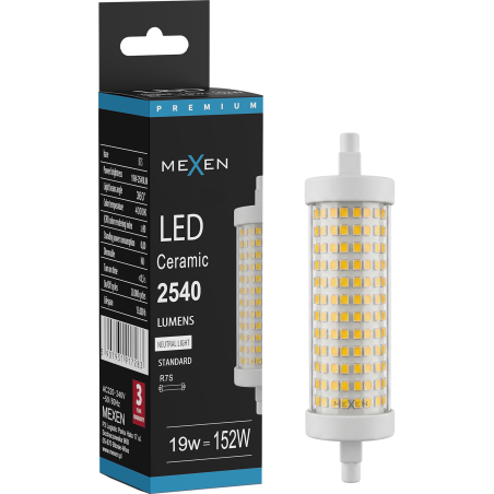 Mexen Vega LED žarnica R7S, 19W, Nevtralna - 4000K, 2540 lm - L126-R7S-1940-02