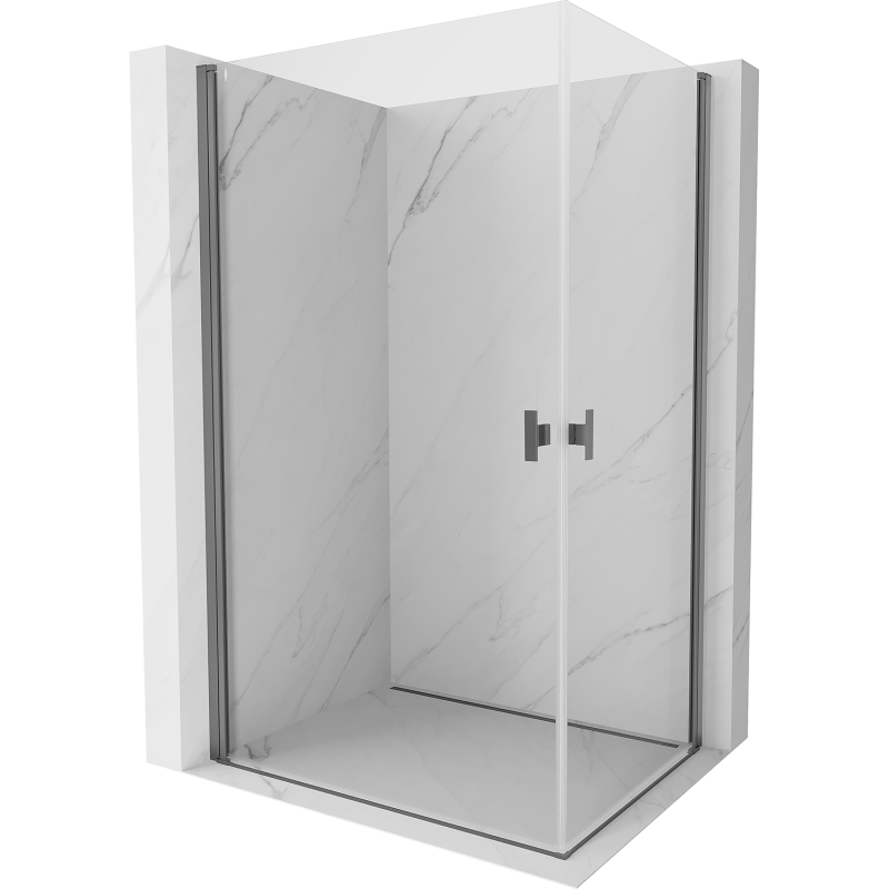 Mexen Mist-B Duo kabina prysznicowa uchylna 90 x 80 cm, transparent, gun metal - 8A2-090-080-95-00