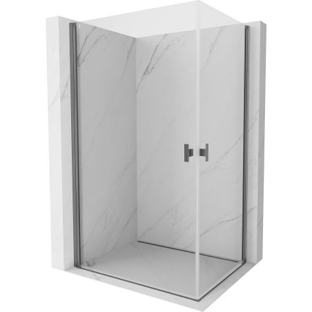 Mexen Mist-B Duo kabina prysznicowa uchylna 95 x 80 cm, transparent, gun metal - 8A2-095-080-95-00