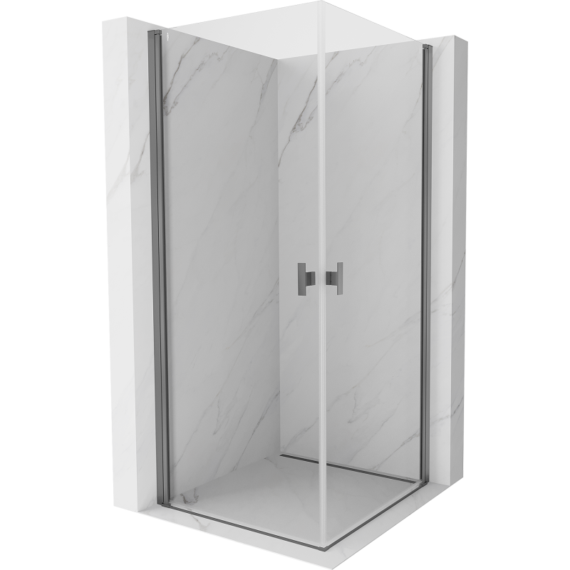 Mexen Mist-B Duo kabina prysznicowa uchylna 85 x 85 cm, transparent, gun metal - 8A2-085-085-95-00