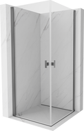 Mexen Mist-B Duo kabina prysznicowa uchylna 90 x 90 cm, transparent, gun metal - 8A2-090-090-95-00