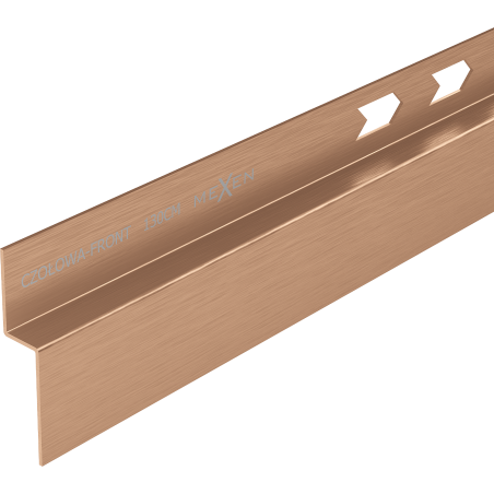 Mexen Line-B μπροστινή λωρίδα ντους 130 cm, βουρτσισμένος χαλκός - 186503130U