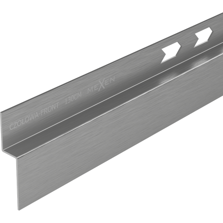 Mexen Line-B listón frontal para ducha de 130 cm, gris pistola cepillado - 186603130U