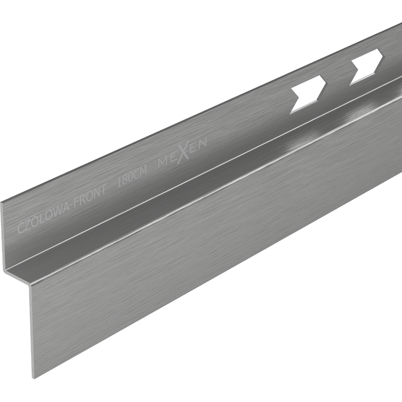 Mexen Line-B Duschrinne Frontleiste 180 cm, gebürstetes Gun Gray - 186603180U