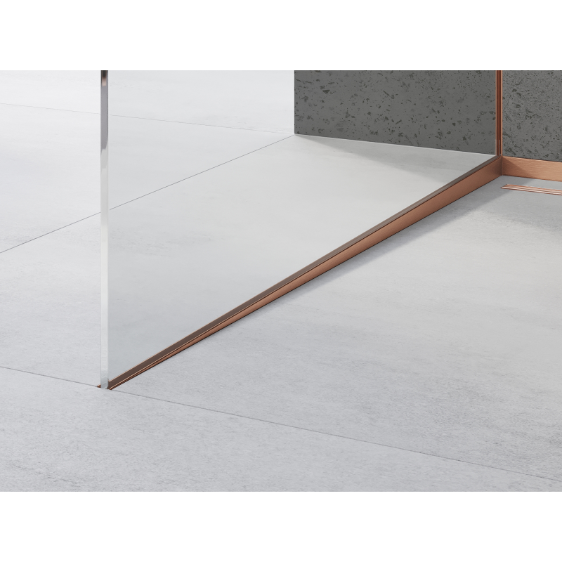 Mexen Line-B listón de pendiente para vidrio 120 cm izquierda, cobre cepillado - 186504120L