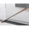 Mexen Line-B listwa spadkowa do szkła 120 cm lewa, miedź szczotkowana - 186504120L