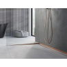Mexen Line-B aflooplijst voor glas 120 cm links, geborsteld koper - 186504120L