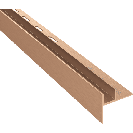 Mexen Line-B listwa spadkowa do szkła 180 cm lewa, miedź szczotkowana - 186504180L