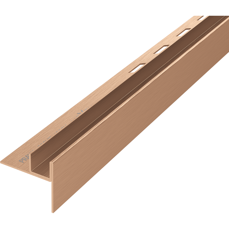 Mexen Line-B Abschlussprofil für Glas 120 cm rechts, gebürstetes Kupfer - 186504120R