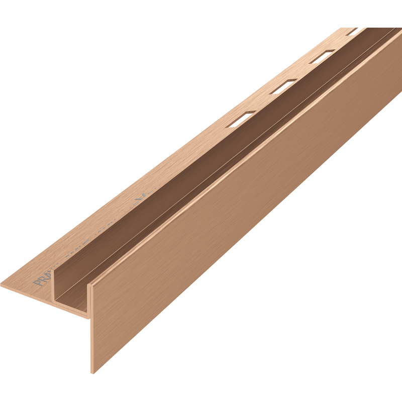 Mexen Line-B listello di design per vetro 120 cm destra, rame spazzolato - 186504120R
