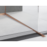 Mexen Line-B listwa spadkowa do szkła 120 cm prawa, miedź szczotkowana - 186504120R