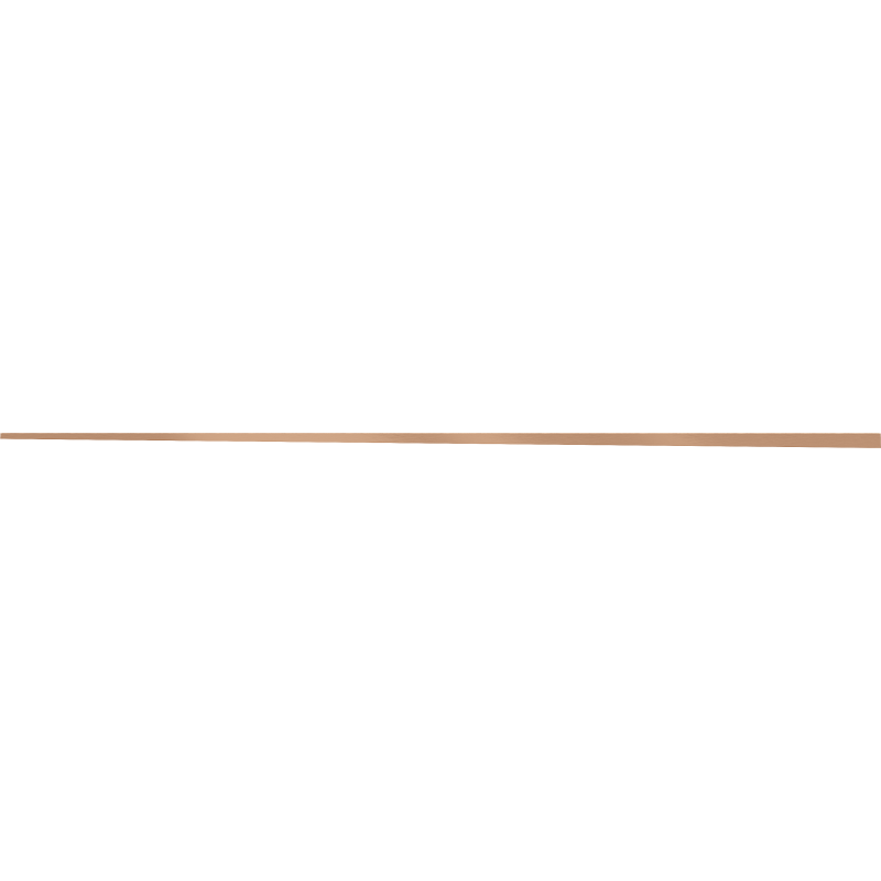 Mexen Line-B listwa spadkowa do szkła 180 cm lewa, miedź szczotkowana - 186504180L