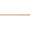 Mexen Line-B aflooplijst voor glas 120 cm links, geborsteld koper - 186504120L
