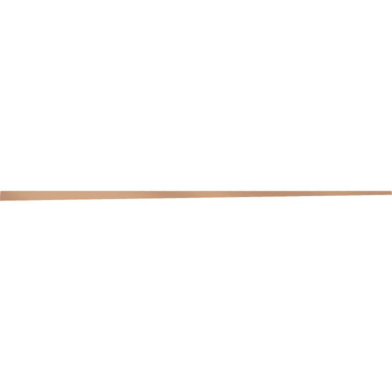 Mexen Line-B listello di design per vetro 120 cm destra, rame spazzolato - 186504120R