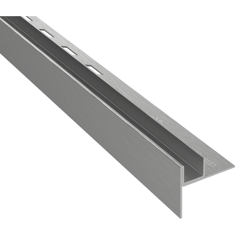 Mexen Line-B listwa spadkowa do szkła 120 cm lewa, gun gray szczotkowany - 186604120L