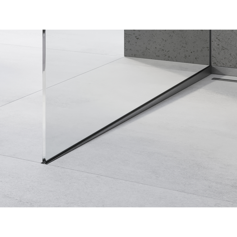 Mexen Line-B barra de inclinação para vidro 120 cm esquerda, cinza escovado - 186604120L