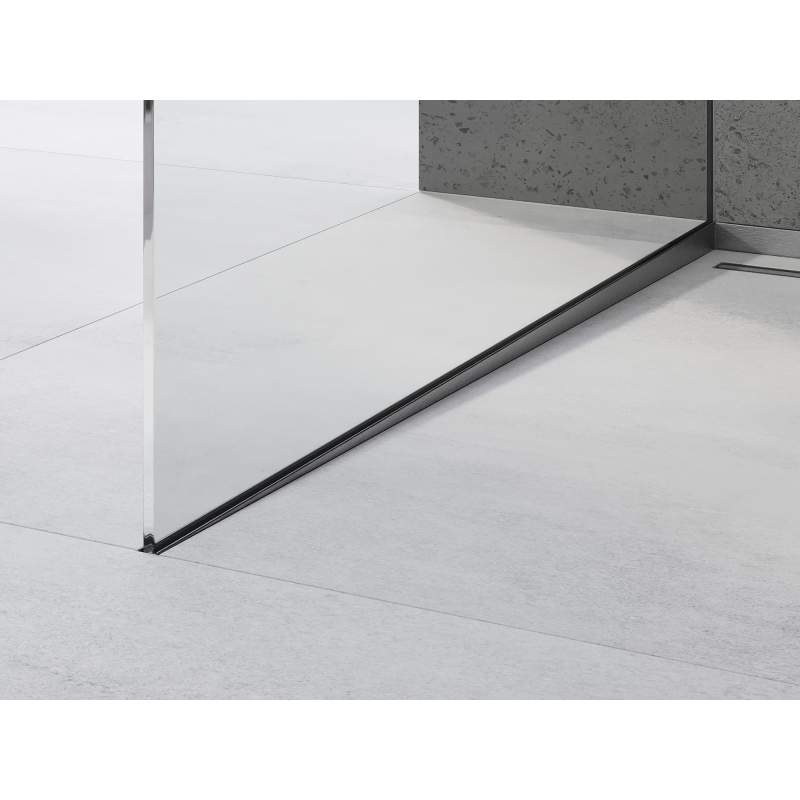 Mexen Line-B listwa spadkowa do szkła 120 cm lewa, gun gray szczotkowany - 186604120L