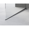 Mexen Line-B riel de pendiente para vidrio 120 cm izquierda, gris pistola cepillado - 186604120L