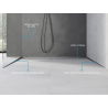 Mexen Line-B profil de douche pour verre 120 cm gauche, gris gun brossé - 186604120L
